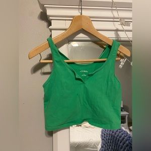 Green crop top!